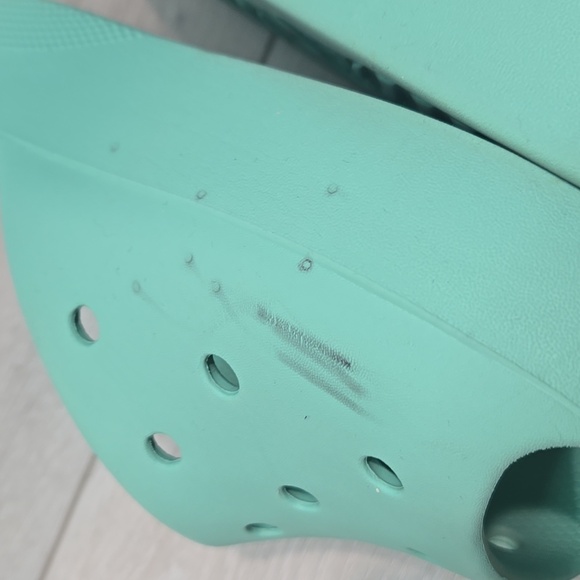 Crocs Women Mint Iconic Comfort Green Slide Platform Sandals Shoes Sz 9 - Picture 10 of 14